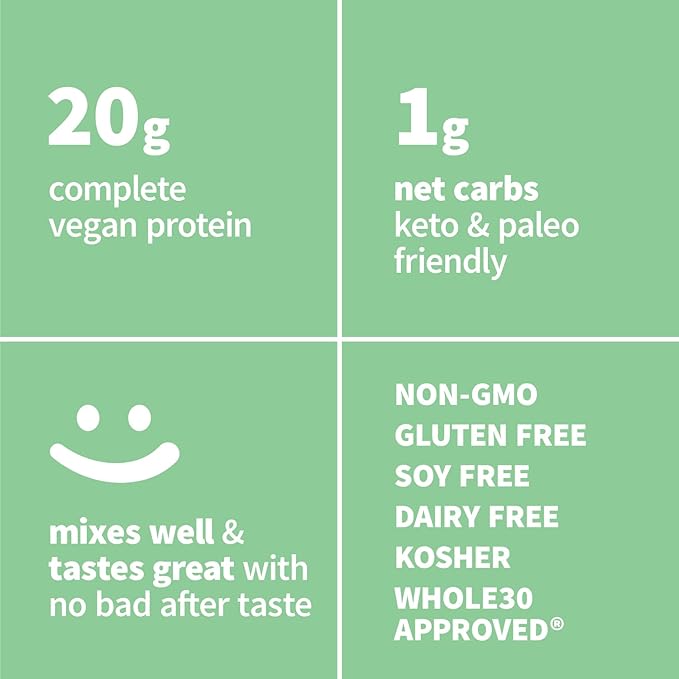 Sprout Living Organic Pea Protein Powder, Unflavored, 20 Grams of Plant Based Organic Protein