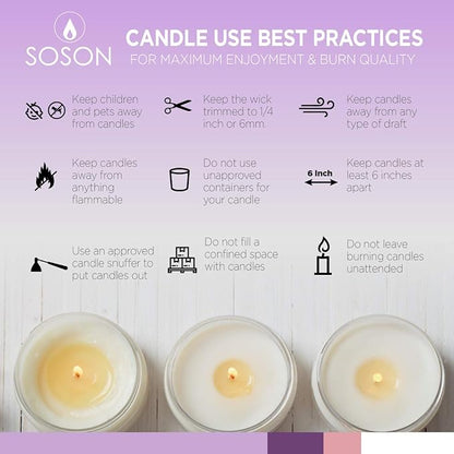 Simply Soson 3x6 inch Ivory Pillar Candles Set of 6, Smooth Texture, Unscented Ivory Candles