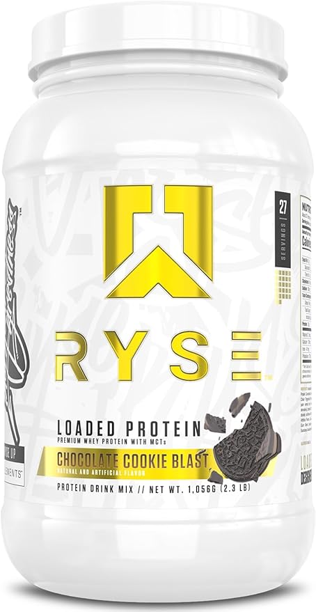 RYSE Loaded Protein Powder - Chocolate Cookie Blast - 25g Whey Protein Isolate & Concentrate with