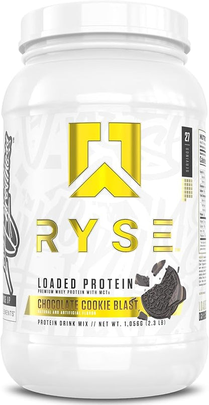 RYSE Loaded Protein Powder - Chocolate Cookie Blast - 25g Whey Protein Isolate & Concentrate with
