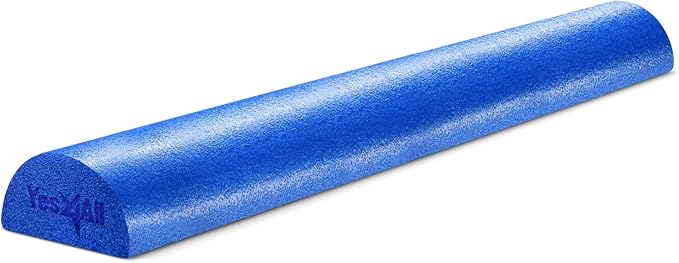 Yes4All Medium Firm Half Foam Rollers for Post-Workout Relaxation, 12/18/24/36 inch PE Foam Roll