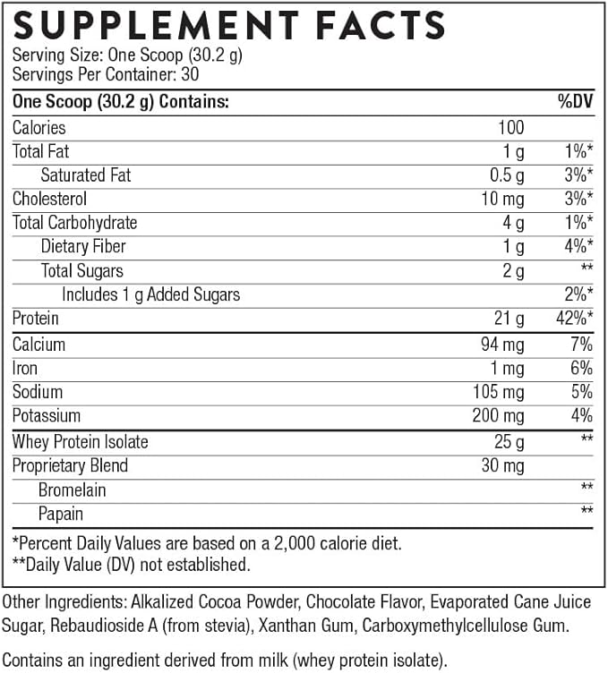 THORNE - Whey Protein Isolate - 21 Grams of Easy-to-Digest Whey Protein Powder - NSF Certified for