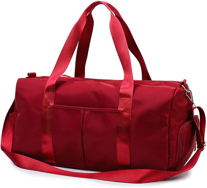 KARRESLY Sports Gym Bag for Women Travel Duffel Bag with Wet Pocket and Shoes Compartment for