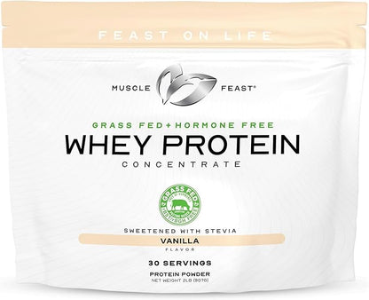 Muscle Feast Grass-Fed Whey Protein Concentrate Powder, All Natural, Hormone Free Pasture Raised