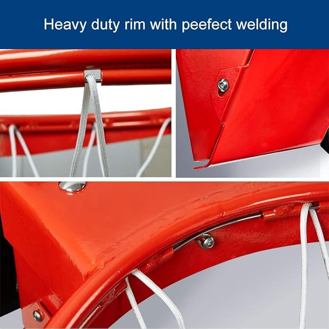 Professional 180º Heavy Duty Breakaway Basketball Rim，18 inch Single Spring Flex Rim Goal