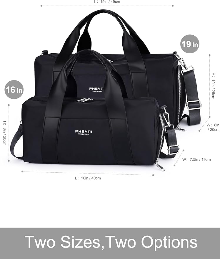 Gym Bag for Women with Shoe Compartment & Wet Pocket - Duffle Bag for Travel Sports Fitness Workout