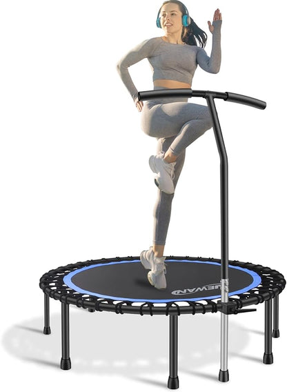 Newan 40"-48" Silent Mini Trampoline Fitness Trampoline Bungee Rebounder Jumping Cardio Trainer