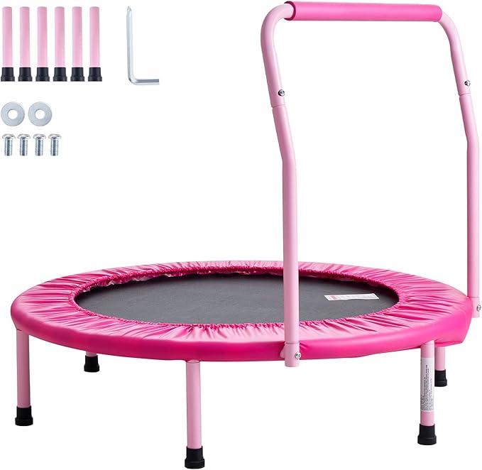 VEVOR 3FT Trampoline 36" Indoor/Outdoor for Toddlers, Foldable Mini Baby With Foam Handle