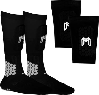 Mini Shin Guards Soccer – Built in Shin Pad Sleeves for Mens, Women, Teens - Small Shin Guards