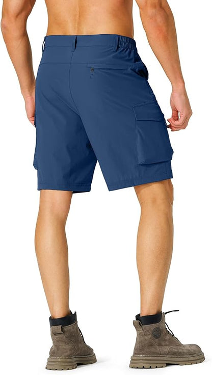 Men's Hiking Cargo Shorts Quick Dry Lightweight Travel Shorts with Multi Pockets for Fishing