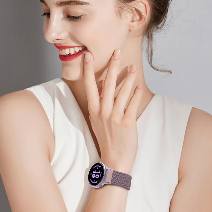 FINTIE Magnetic Braided Band Compatible with Garmin Vivoactive 5/6/Vivoactive 3, Garmin Venu/Venu