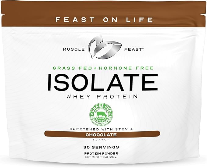 Muscle Feast Grass-Fed Whey Protein Isolate, All Natural Hormone Free Pasture Raised, Whey Isolate