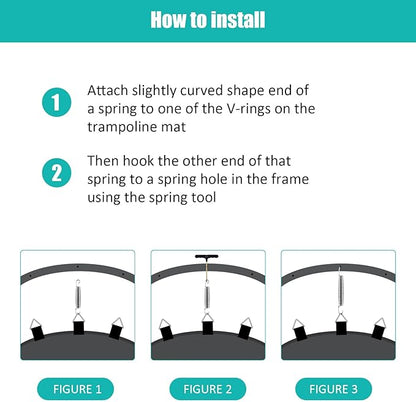 Heavy Duty Trampoline Springs 5.5inch for Trampolines, Stainless Steel Trampolin Replacement