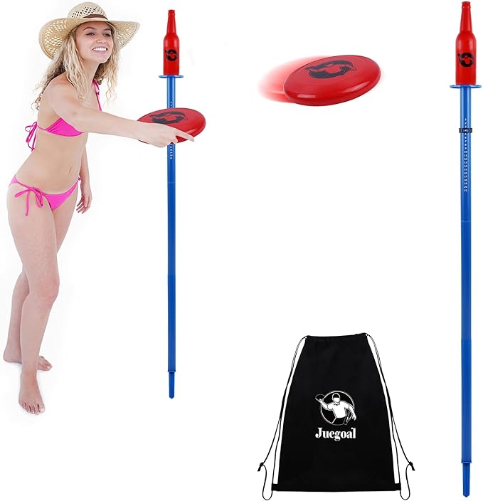 Juegoal Outdoor Flying Disc Game Set, Yard Games Bottle Drop Frisbee Set, Outside Fun Disc Toss
