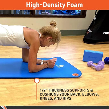 Body Sport Non-Slip Exercise Mat for Men & Women, Thick Foam Surface for Yoga, Pilates, Fitness &