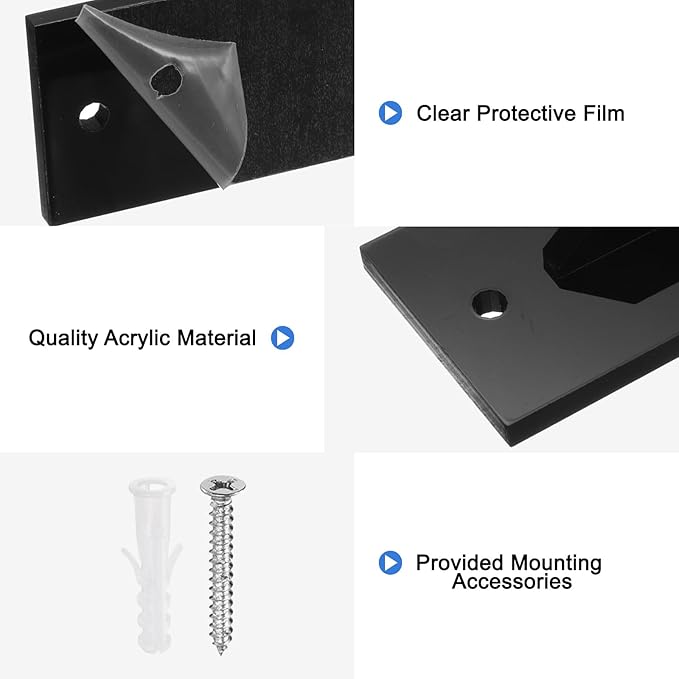 uxcell 4 Pcs Sword Holder Wall Mount Sword Racks Acrylic Wall Sword Display Hanger with Mounting