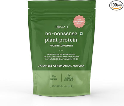 No Nonsense Plant Protein, Organic Brown Rice & Pea Isolate, Easy Digestion, 24G Protein/Serving