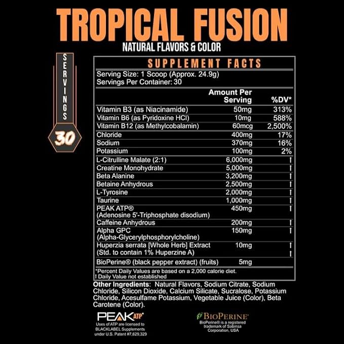 BLACKLABEL Supplements PRE Hustle V3 Pre-Workout Powder ??NSF Certified for Sport ??Energy