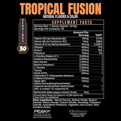 BLACKLABEL Supplements PRE Hustle V3 Pre-Workout Powder ??NSF Certified for Sport ??Energy