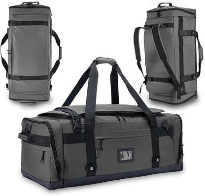 Large Duffle Bag for Travel - Men & Women, Foldable Gym Duffle Backpack, Heavy Duty Tactical