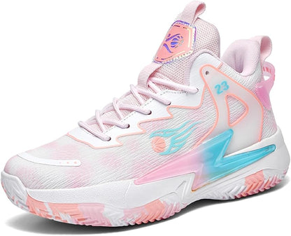 Moodeng Womens Basketball Shoes Breathable Non Slip Sports Shoes Fashion Running Sneakers