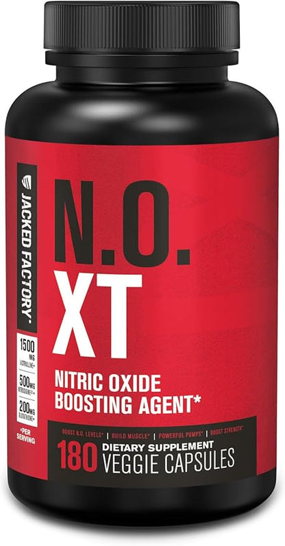 Jacked Factory N.O. XT Nitric Oxide Supplements for Men w/Nitrosigine L Arginine L Citrulline