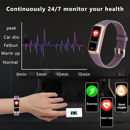 Fitness Tracker with 24/7 Heart Rate Blood Oxygen Sleep Monitor,Activity Tracker with 1.1" AMOLED