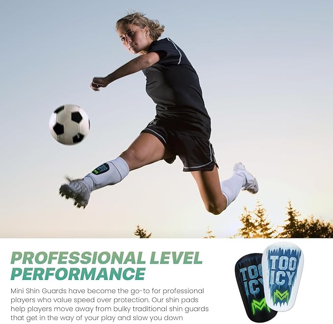MiniGuards - Mini Shin Guards for Soccer Players - Tiny Shin Pads for Men, Women, Teens - Miniature