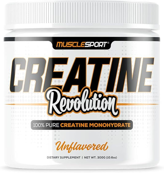 Musclesport Creatine Monohydrate Powder - Micronized Creatine Monohydrate - Energy, Strength &