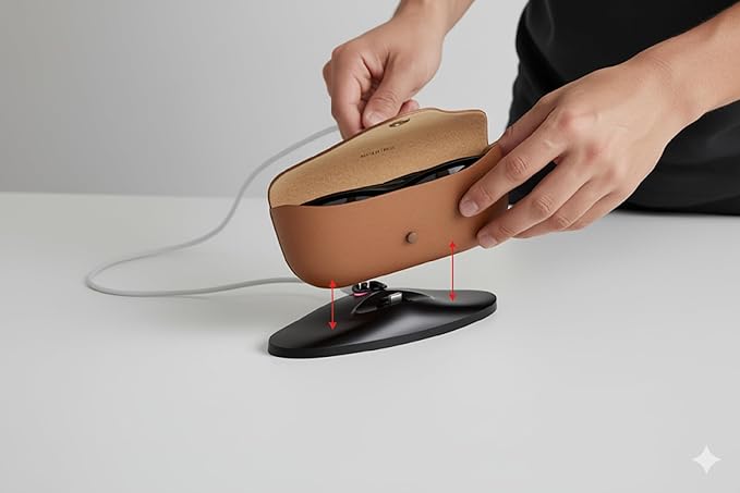 HiBloks Magnetic Charging Stand for Ray-Ban Meta Charging Case, USB-C Detachable Charger Dock Smart