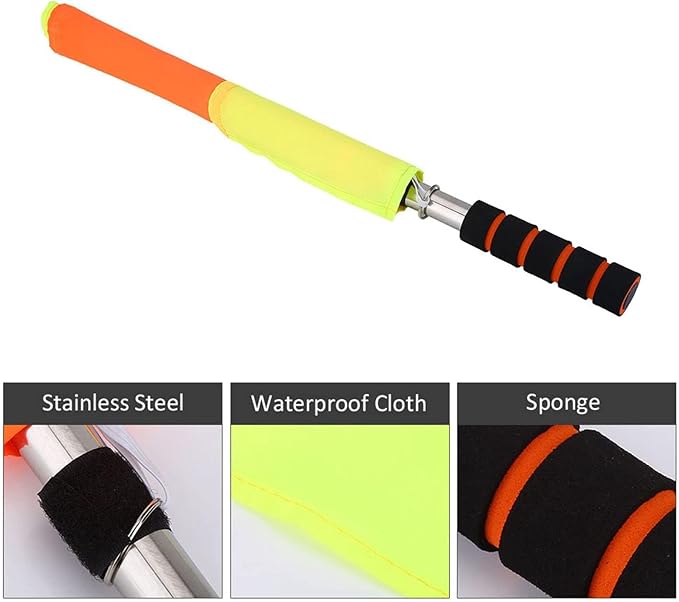 2PCS 18IN Flag Soccer Linesman Flag, Soccer Referee Flags, Red and Yellow Referee Flags Suitable