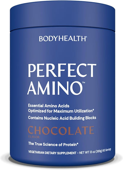 BodyHealth PerfectAmino Powder - BCAA and EAA Powder for Pre and Post Workout - Amino Acid Energy