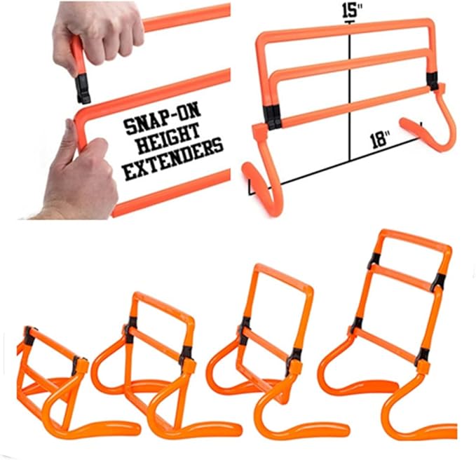 Adjustable Speed Training Hurdles Fitness & Speed Training Equipment with Agility Ladder