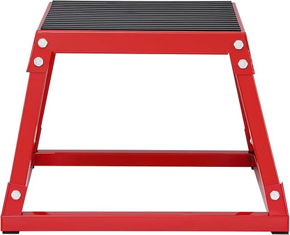 VEVOR Plyometric Jump Box, 18 Inch Plyo Box, Steel Plyometric Platform and Jumping Agility Box