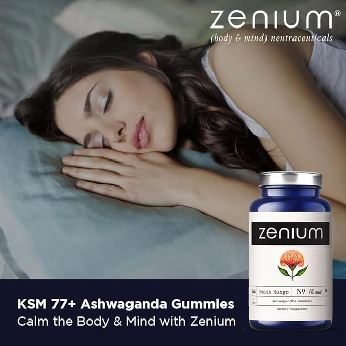 Zenium - Ashwagandha Gummies 1500 MGS per Serving | 60 Count | Mango Flavored | Calm The Mind &