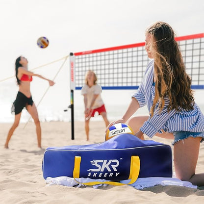 Outdoor Heavy Duty Volleyball Net Set, Anti-Sag Design, Adjustable Aluminum Poles, Portable