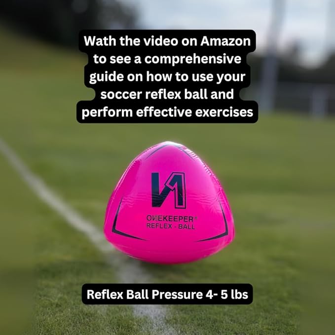 Soccer Reflex & Reaction Ball - White, Orange, Blue, Pink, and Fluo Yellow, Agility and