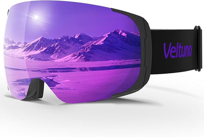 Ski Goggles for Men Women Adult & Youth, OTG Snowboard Goggles Anti Fog, Snow Goggles UV Protection