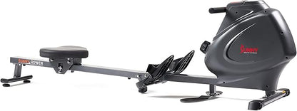 Sunny Health & Fitness Multi-Function Premium Magnetic Rowing Machine, Bicep Curls, Upward Rows