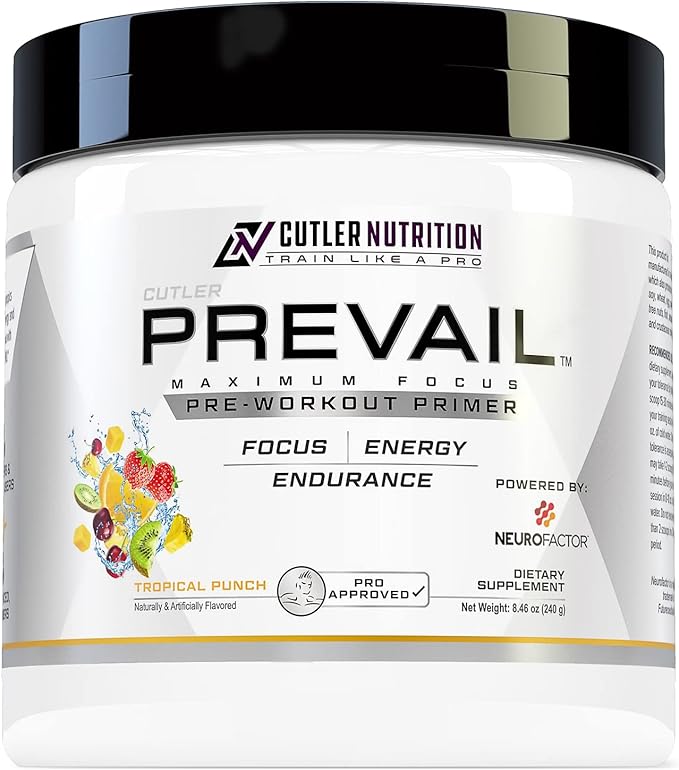 Prevail Pre Workout Powder with Nootropics Pre-Workout Drink for Men and Women Lazer Focus and