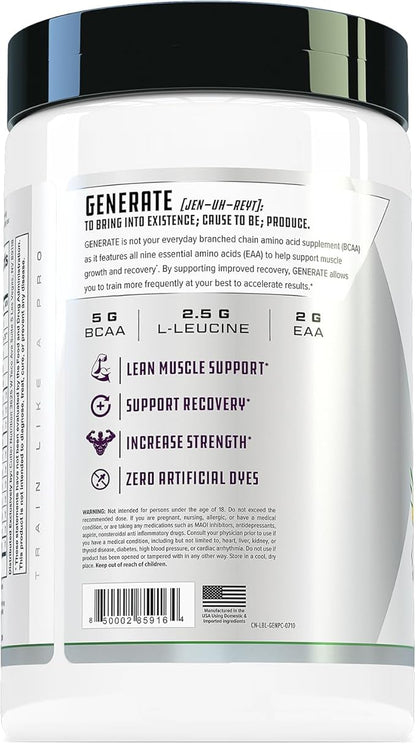 Cutler Nutrition Generate EAA and BCAA Powder: Best Branched Chain Amino Acids Supplement with