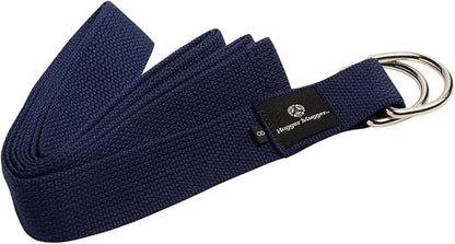 Hugger Mugger D-Ring Cotton Yoga Strap - Super Strong Cotton, Metal D-Ring Buckle, Multiple Lengths