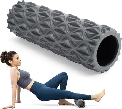 Foam Roller - 15 inch Deep Tissue Massager for Muscle Massage, Myofascial Trigger Point Release