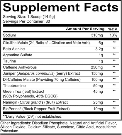 REDCON1 Total War Pre Workout, Sour Gummy Bear - Contains 320mg of Caffeine from Green Tea, Juniper
