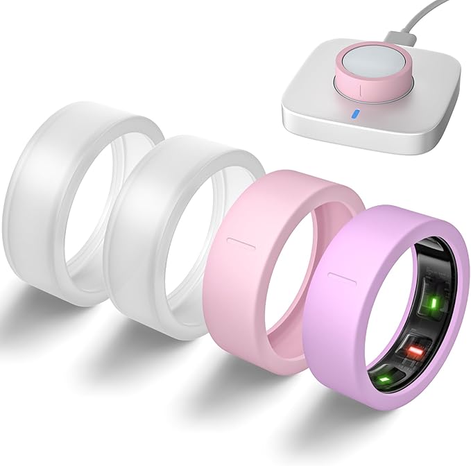 Ultra-Thin Covers Compatible with Oura Ring Gen 4/Oura Gen 3 Cover, Anti-Scratch Elastic Silicone