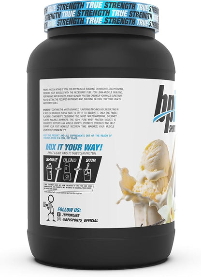 BPI Sports Hydro HD - 100% Hydrolyzed Whey Protein Powder - Muscle Growth, Recovery, 25g of