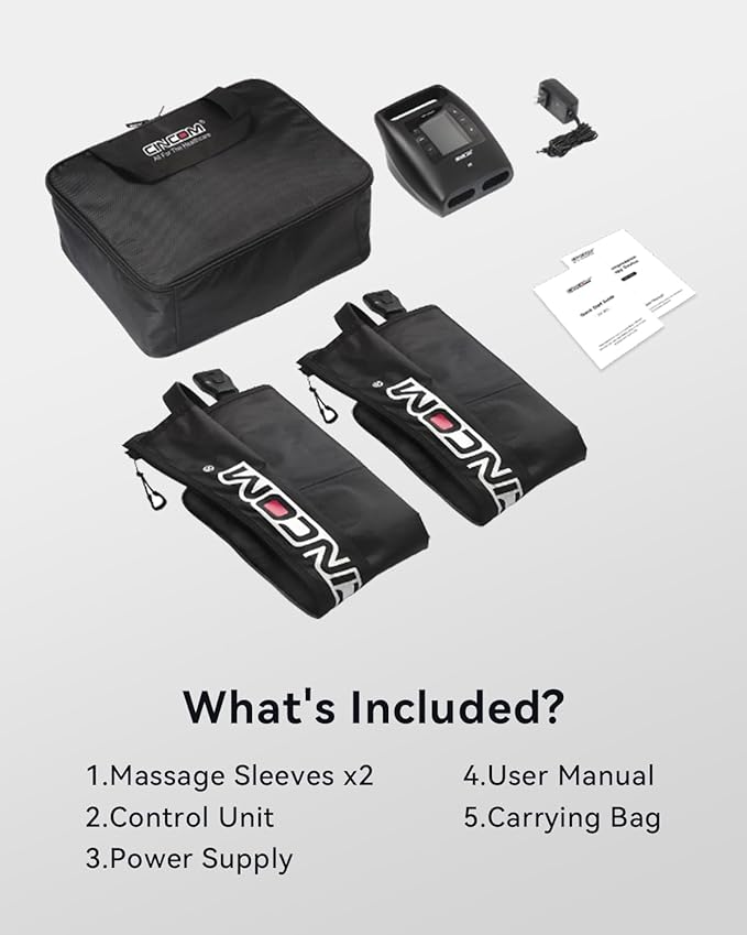 CINCOM Cordless Leg Recovery System with Dynamic Compression Massage Technology - 3 Different Sizes
