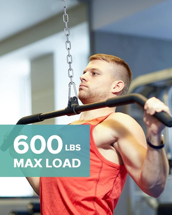Fitness Chain, Weight Lifting Chains, Cable Machine Extension Chain, 304 Stainless Steel LAT Pull