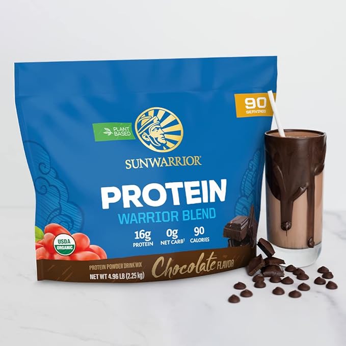 Organic Plant Based Protein Powder | Vegan Organic Protein Powder Chocolate Flavored with BCAA