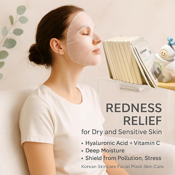 Face Mask Korean Skin Care with Hyaluronic Acid & Collagen Activation- Face Masks Skincare